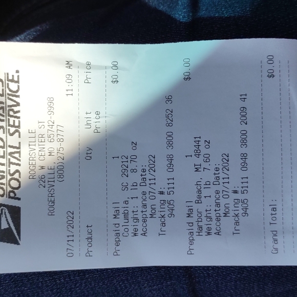 Shipping proof - Picture 3 of 3